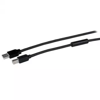 StarTech.com 50 jala (15 m) aktiivne USB 2.0 A-B kaabel, pikk USB-printerikaabel, 1x USB-A (M), 1x USB-B (M) – must