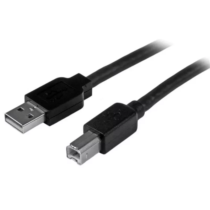 StarTech.com 50 jala (15 m) aktiivne USB 2.0 A-B kaabel, pikk USB-printerikaabel, 1x USB-A (M), 1x USB-B (M) – must