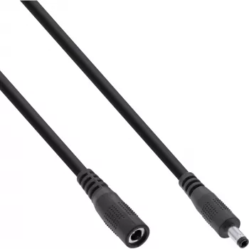 InLine DC pikenduskaabel, DC pistik isane/emane 4,0x1,7 mm, must, 2 m