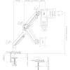InLine lauakinnitus tõstukiga ja USB/Heliga kuni max 82 cm 32 tolli 9 kg