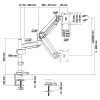 Table mount InLine 23159B TFT-le kuni 32 tolli max 9kg