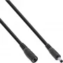 InLine DC pikenduskaabel, DC-pistik isane/emane 4,0x1,7 mm, must, 1 m