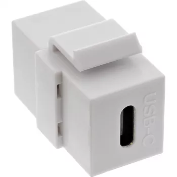 InLine USB 3.1 Snap-In moodul, USB-C F/F, valge korpus