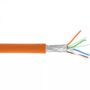 InLine patch-kaabel S/FTP PiMF Cat.6A halogenivaba 500MHz oranž 100m