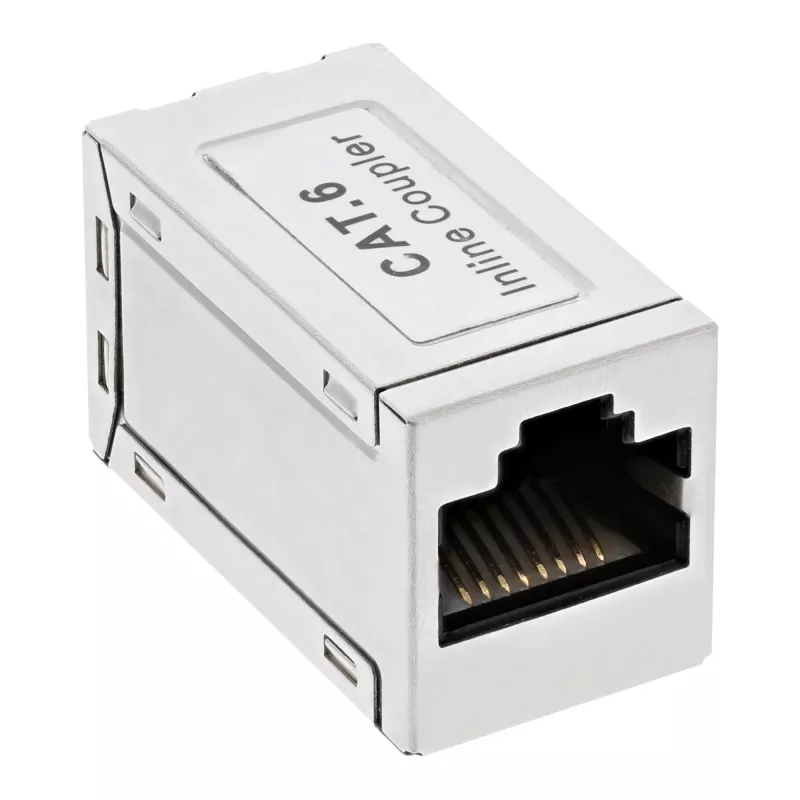 InLine Cat.6-adapter, täielikult varjestatud, metallist, 2x RJ45 F/F, 1:1