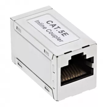 InLine Cat.5e adapter, täielikult varjestatud, metall, 2x RJ45 F/F, 1:1