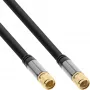 InLine Premium SAT kaabel, 4x varjestatud, 2x F-isane, >110dB, must, 3m