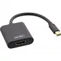 Mini DisplayPort HDMI-adapter InLine 4K/60Hz heliga, alumiiniumist, 0,15 m, must