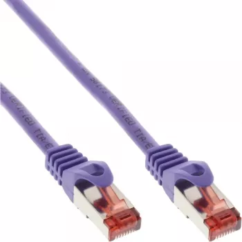 InLine paigalduskaabel S/FTP PiMF Cat.6 250MHz PVC vask lilla 0,25m