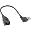 InLine USB 2.0 Smart kaabel nurga all ja pööratav A-tüüpi isane/emane must 0,2 m