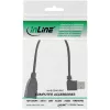InLine USB 2.0 Smart kaabel nurga all ja pööratav A-tüüpi isane/emane must 0,2 m