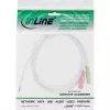 InLine Audio Peakomplekti Adapterkaabel 3,5 mm isane 4 kontakti / 2x 3,5 mm, valge, 1 m