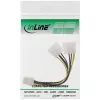 InLine toiteadapterkaabel, 2x 5,25-tolline isane / 8-kontaktiline PCI-Express isane, 0,15 m
