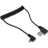 InLine USB DUAL+ KFZ laadimiskomplekt, toiteadapter 1 m spiraalkaabliga