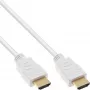 InLine High Speed HDMI kaabel with Ethernet, M/M, valge, kullatud kontaktidega, 1.5m