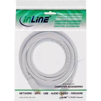 InLine High Speed HDMI kaabel Ethernetiga, M/M, valge, kuldsed kontaktid, 7,5m
