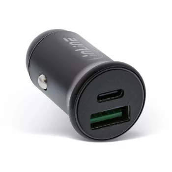 InLine USB autolaadija toiteadapter toiteedastus, USB-A + USB-C, must