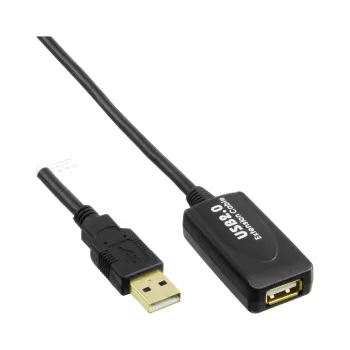 InLine USB 2.0 aktiivne signaali repiiterkaabel tüüp A-pistik / A-pesa, 25 m