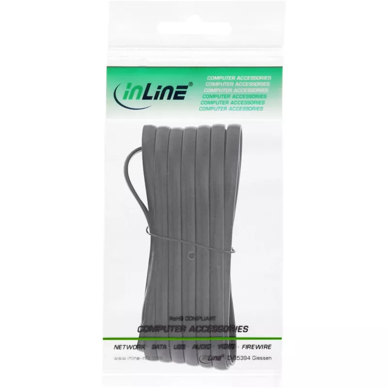 InLine modulaarkaal RJ12 6P6C isane/emane 5m