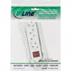 InLine pistikupesaharundur, 4-suunaline, 2x CEE7/3 + 2x Euro CEE 7/16, valge, 1,5 m