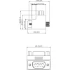 InLine VGA adapter 90° 15 kontakti isane / emane, InLine, 37248I