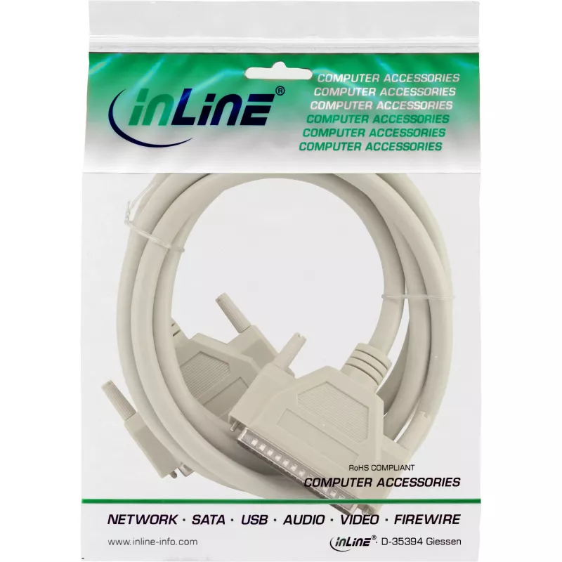 InLine jadalaienduskaabel 37 kontaktiga DB37 isane / isane otse 5 m