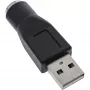 InLine USB-adapter, tüüp A-pistik / MD6 emane PS/2 emane