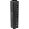 InLine USB 3.0 10 pordiga jaotur, alumiiniumkorpus, 4A toiteplokiga, must