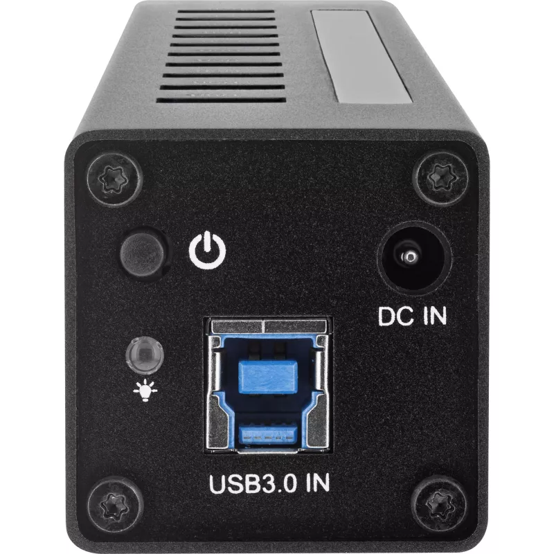 InLine USB 3.0 10 pordiga jaotur, alumiiniumkorpus, 4A toiteplokiga, must