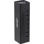 InLine USB 3.0 jaotur, 7 pordiga, alumiiniumkorpus, 2,5A toiteplokiga