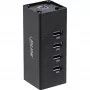 InLine USB 3.0 jaotur, 4 porti, alumiiniumkorpus, 2,5 A toiteplokiga