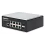 Intellinet Industrial 8-Port Gigabit Ethernet PoE+ Layer 2+ Web-Managed Switch with 2 SFP Ports IEEE 802.3at/af (PoE+/PoE) Compliant, PoE Power Budget up to 240 W, Layer 2+/Layer 3 Lite, IP30-Rated Metal Housing, Self-Healing Network, Endspan, DIN-Rail Mo