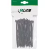 Kaablisidemed InLine 150 mm must, pakis 100 tk – kinnitusrihmad kaablitele