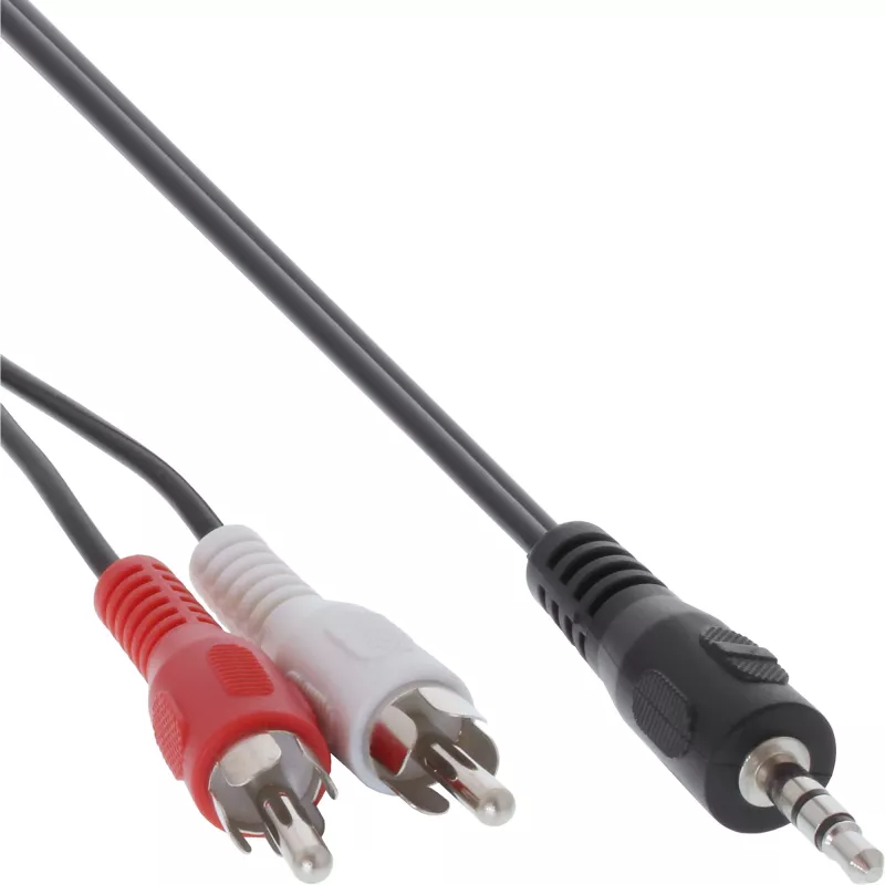 InLine helikaabel 2x RCA isane / 3,5 mm stereopistik isane 7 m