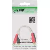 InLine RCA-kaabel 2x RCA isane / isane kullatud 1m, Isane, 2 x RCA, Isane, 1 m, Valge