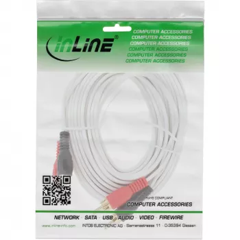 InLine RCA kaabel 2x RCA isane / isane kullatud 7m, Isane, 2 x RCA, Isane, 7 m, Valge
