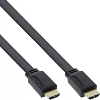 InLine HDMI lame kaabel kiire kaabel Ethernetiga kullatud must 1,5m
