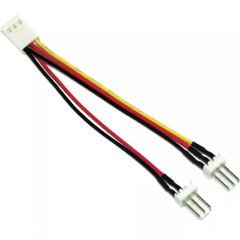 InLine ventilaatori adapter Y-kaabel 3pin Molex emane / 2x 3pin Molex isane 100 tk