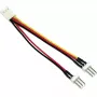 InLine ventilaatori adapter Y-kaabel 3pin Molex emane / 2x 3pin Molex isane 100 tk