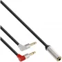 InLine õhuke Audio lennukiistme kaabel 2x 3,5 mm isane 1x emasele, 1 m