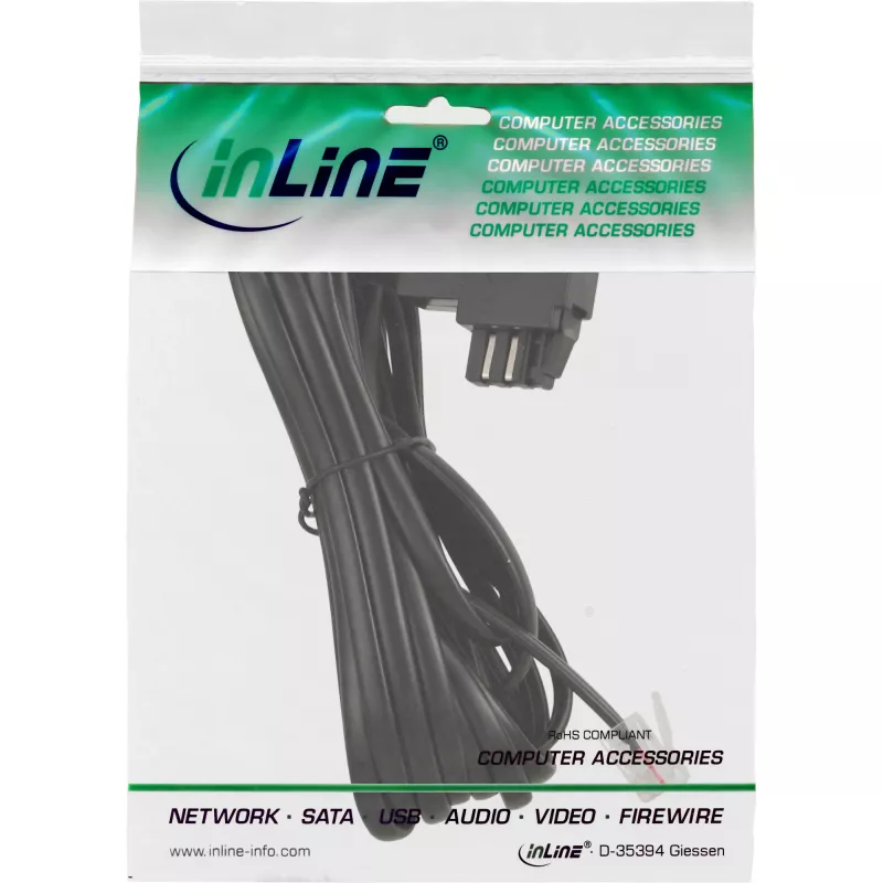 InLine TAE-N-kaabel TAE-N / RJ11 adapter 6P2C sillatud 3m
