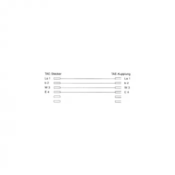 Telefoni pikenduskaabel InLine TAE-F 15m Must