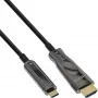 InLine USB Display AOC kaabel, USB-C isane HDMI isasele (DP Alt Mode), 50 m