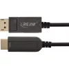 InLine DisplayPort-HDMI AOC muundurkaabel, 4K/60 Hz, must, 50 m