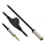 InLine õhuke Audio kaabel 3.5mm M / F, koos helitugevuse reguleerimisega 0,25m