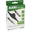 InLine õhuke Audio kaabel 3.5mm M / F, koos helitugevuse reguleerimisega 0,25m