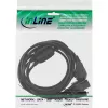 InLine Y-toitekaabel 1x CEE 7/7 / 3x 3pin IEC C13 isane, must, 3m