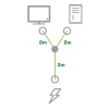 InLine toite Y-kaabel Saksa tüüp F 1x IEC-C14 kuni 2x IEC-C13 5m