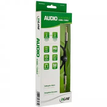 InLine õhuke Audio kaabel 3,5 mm isane / isane stereo 0,5 m