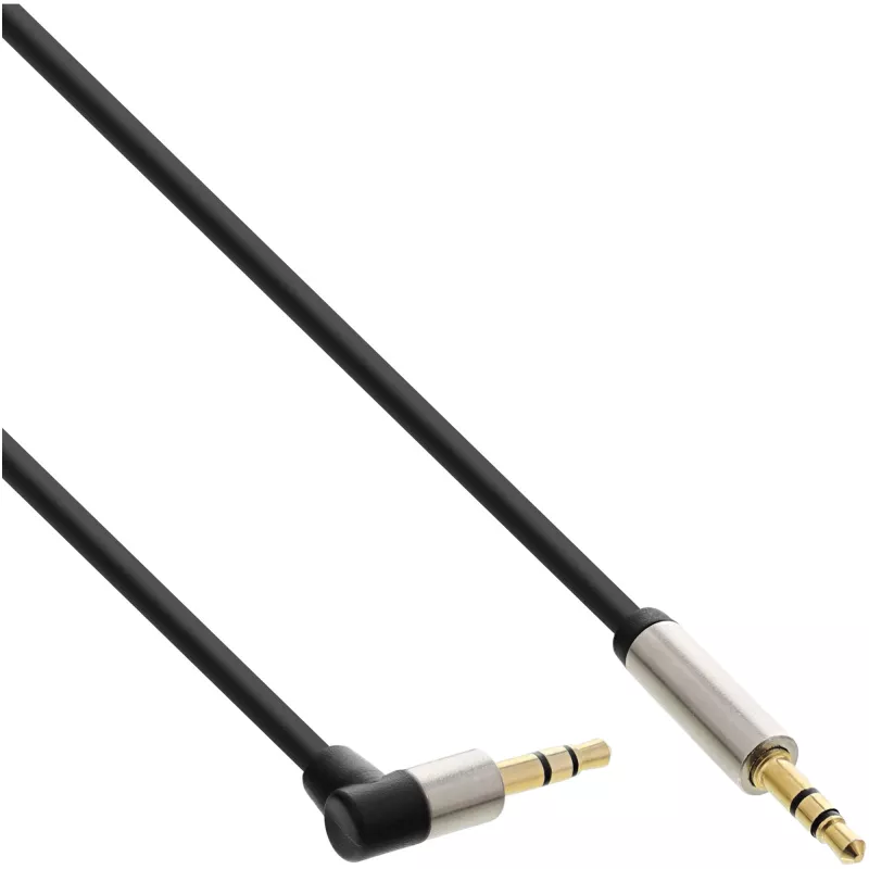 InLine õhuke Audio kaabel 3.5mm isane / isane nurga all Stereo 3m